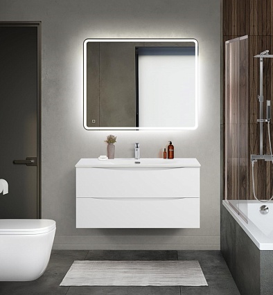 Мебель для ванной BelBagno Marino-Cer-Mini 100 см Bianco Lucido