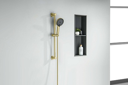 Душевой гарнитур Aquatek Лугано AQ2022BG шлифованное золото Душевой гарнитур Aquatek Лугано AQ2022BG шлифованное золото