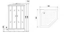 Душевая кабина Niagara Luxe NG-7717WD 100x100 под дерево