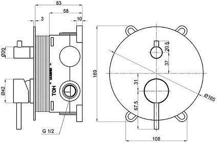 Смеситель для душа AQUAme Siena AQM8803BC медь шлифованная Смеситель для душа AQUAme Siena AQM8803BC медь шлифованная