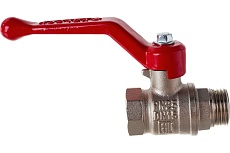 Шаровой кран для воды Valfex OPTIMA 1/2&quot; ВР/НР рычаг, никелированная латунь VF.215.NLR1.012.Bir