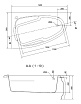 Акриловая ванна Cersanit Joanna 140x90 см L