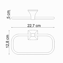 Вешалка для полотенец WasserKRAFT Wern K-2560, кольцо