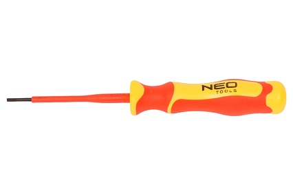 Шлицевая отвертка Neo Tools 0.4 x 2.5 x 75 мм, 1000 В 04-130