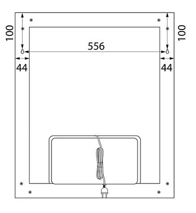 Зеркало Iddis Slide SLI6000i98 60x70 см с подсветкой, термообогревом, черный