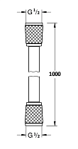 Шланг AQUAme AQM1501GG 100 см ПВХ, глянцевое золото