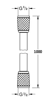 Шланг AQUAme AQM1501GG 100 см ПВХ, глянцевое золото