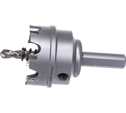 Коронка по металлу HM (40х12 мм; хвостовик 10 мм; комплект) D.BOR HS-HM-12-040-T