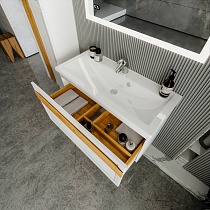 Мебель для ванной Бриклаер Берлин 100 см белый глянец