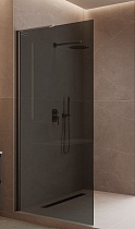 Душевая перегородка Vincea Волк-Ин (Walk-In) VLSW-1H110CGGM 110x200 вороненая сталь, тонированное