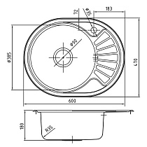 Кухонная мойка Iddis Suno 60 см полированная SUN60PLi77