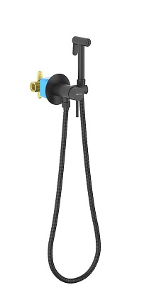 Смеситель Aquatek Европа AQ1021MB с гигиеническим душем, черный матовый Смеситель Aquatek Европа AQ1021MB с гигиеническим душем, черный матовый