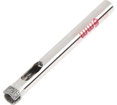 Сверло алмазное по стеклу и керамике цилиндрический хвостовик, 6x55 мм ЛОМ 1935826