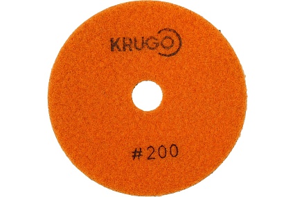 Алмазный гибкий шлифовальный круг (черепашка), 100 мм, Р200, сухой KRUGO PPD040200