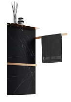 Полотенцесушитель электрический Wonzon&Woghand Stuttgart WW-A504-BG черный мрамор, брашированное золото