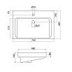 Раковина Santek Тигода 70 см 1WH302083