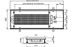 Внутрипольный водяной конвектор с решеткой KVZ KVZ-300-80-1000-UA/RRA-300-1000-A