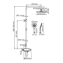 Душевая стойка WasserKRAFT A113.067.101.CH Thermo с термостатом, хром