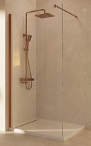 Душевая перегородка Vincea Волк-Ин (Walk-In) VSW-1H600CLBC 60x200 брашированная медь, прозрачное