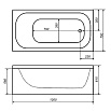Акриловая ванна Тритон Стандарт 120х70 см
