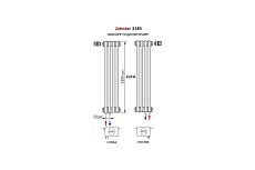 Трубчатый радиатор Zehnder Charleston Completto C3180/04/V001/RAL 9217