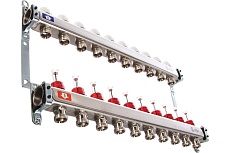 Коллектор из нержавеющей стали с расходомерами STOUT 10 выходов SMS 0917 000010