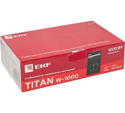 Стабилизатор напряжения EKF настенный TITAN W-1000 PROxima stab-w-1000