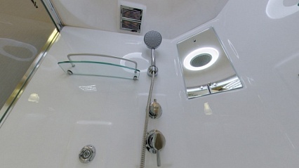Душевая кабина Timo Lux T-7700 100x100, с г/м, прозрачные стекла, хром