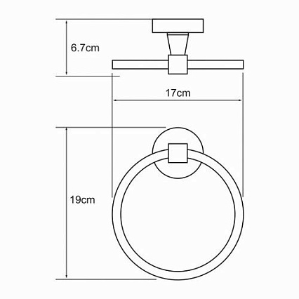 Полотенцедержатель WasserKRAFT Isen K-4060 кольцо