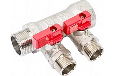 Коллектор с кранами (3/4&quot;; 2 х 1/2&quot;) Valtec VTc.580.N.0502 78042