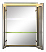 Зеркальный шкаф De Aqua Алюминиум 80 см, с подсветкой, серебро