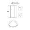 Душевой уголок Grossman Pragma PR-90GD 90x90 пятиугольный, золото