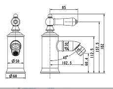 Смеситель для биде Bravat Art F375109C хром