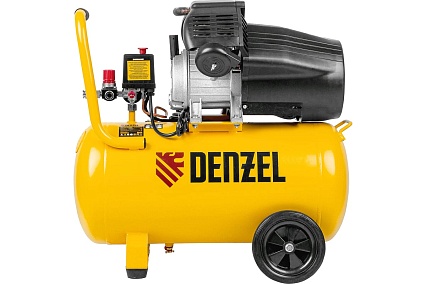 Воздушный компрессор Denzel DCV2200/50 прямой привод, 2,2 кВт, 50 литров, 380 л/мин 58167