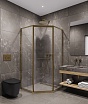 Душевой уголок Timo TTSS-100/17C-8L 100x100 левый, прозрачный, матовое золото
