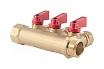 Коллектор с шаровыми кранами PROFACTOR в/н 3/4" х 3 вых 16 цанга PF MVP 266.3