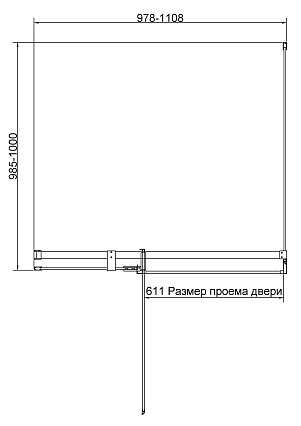Душевой уголок Vincea Экстенза (Extenza) VSR-4EX101110CL 100/110x100 хром, прозрачное