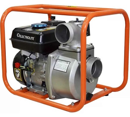 Мотопомпа Electrolite  GP-80 EL (ШК) 7л.с., 80мм, 1300л/мин, глубина всасывания 8м., макс. напор 30м., вес 25кг 2382