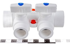 Коллектор PRO AQUA PP-R с 2 выходами, белый, ШК 25-20 PA6710208Pb