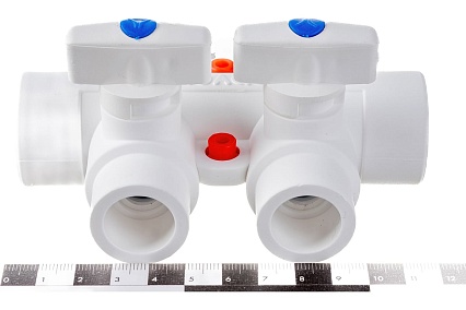 Коллектор PRO AQUA PP-R с 2 выходами, белый, ШК 25-20 PA6710208Pb
