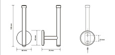 Держатель для запасного рулона Bemeta Alfa 102512032 хром