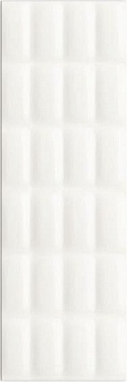 Керамическая плитка Meissen Pret a Porter White Magic Pillow Structure 25х75 см, O-WHM-WTU052