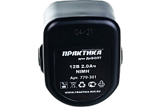 Аккумулятор (12 В; 2.0 А*ч; NiMH) для инструментов DeWALT, B&D коробка Практика 779-301