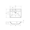 Раковина BelBagno Marino 60 BB600/450-LV-ART-AST-NERO