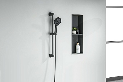 Душевой гарнитур Aquatek Лугано AQ2022MB черный матовый Душевой гарнитур Aquatek Лугано AQ2022MB черный матовый