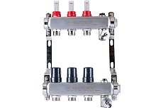 Коллекторная группа PROFACTOR нержавеющая сталь, с расходомерами руч/воздухотвод 1х3 вых 3/4 ЕК PF MB 806.3
