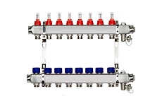 Комплект коллекторов Ридан SSM-8RF set с расходомерами и кронштейнами, 8 контуров 088U0958R