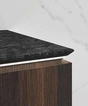 Тумба с раковиной Vincea Luxe 140 см шпон натуральный орех