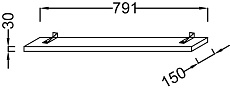 Светильник Jacob Delafon Struktura EB1217-N18 79.1 см галогеновый