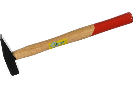 Слесарный молоток Griff HL0001 200 г, квадратный боек, с деревянной ручкой 015191